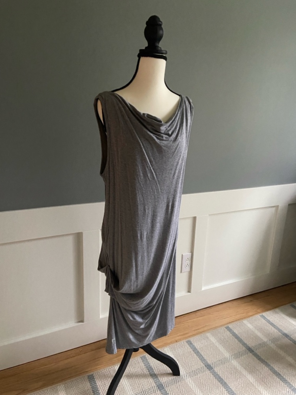 Mossimo Supply Co. Sleeveless Draped Midi Dress - Gray